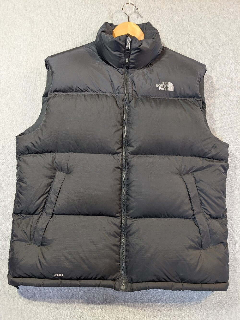 The North Face Puffer Vest Men's XL Black 700 Goose Down Fill